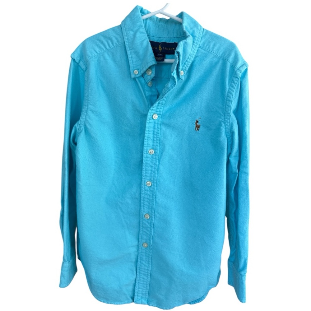 Ralph Lauren Boys Iconic Oxford Shirt size small—8